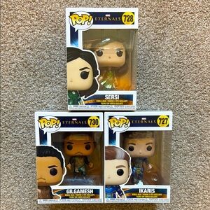 Marvel Eternals Funko Pop Lot of 3 - Ikaris #727, Sersi #728, Gilgamesh #730
